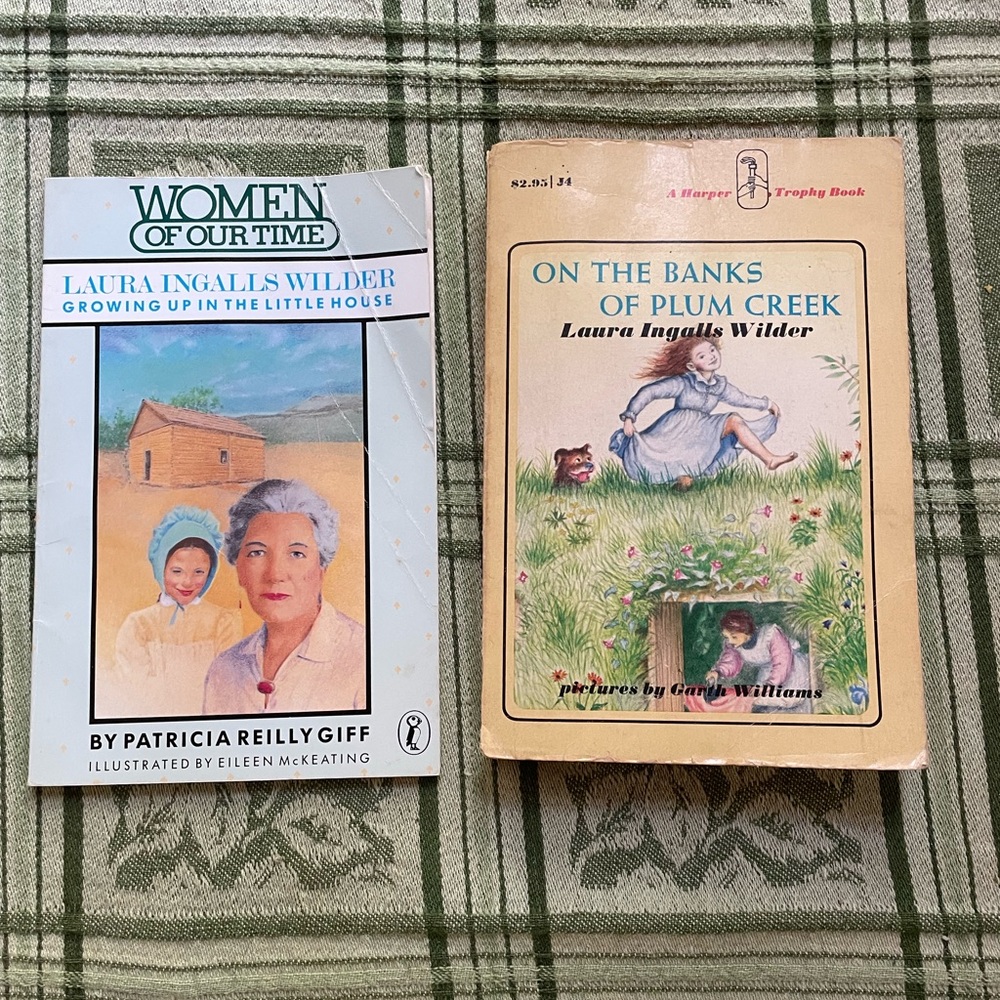 Bundle of 2 Laura Ingalls Wilder: Woman of Our Time, On the Banks of Plum Creek
